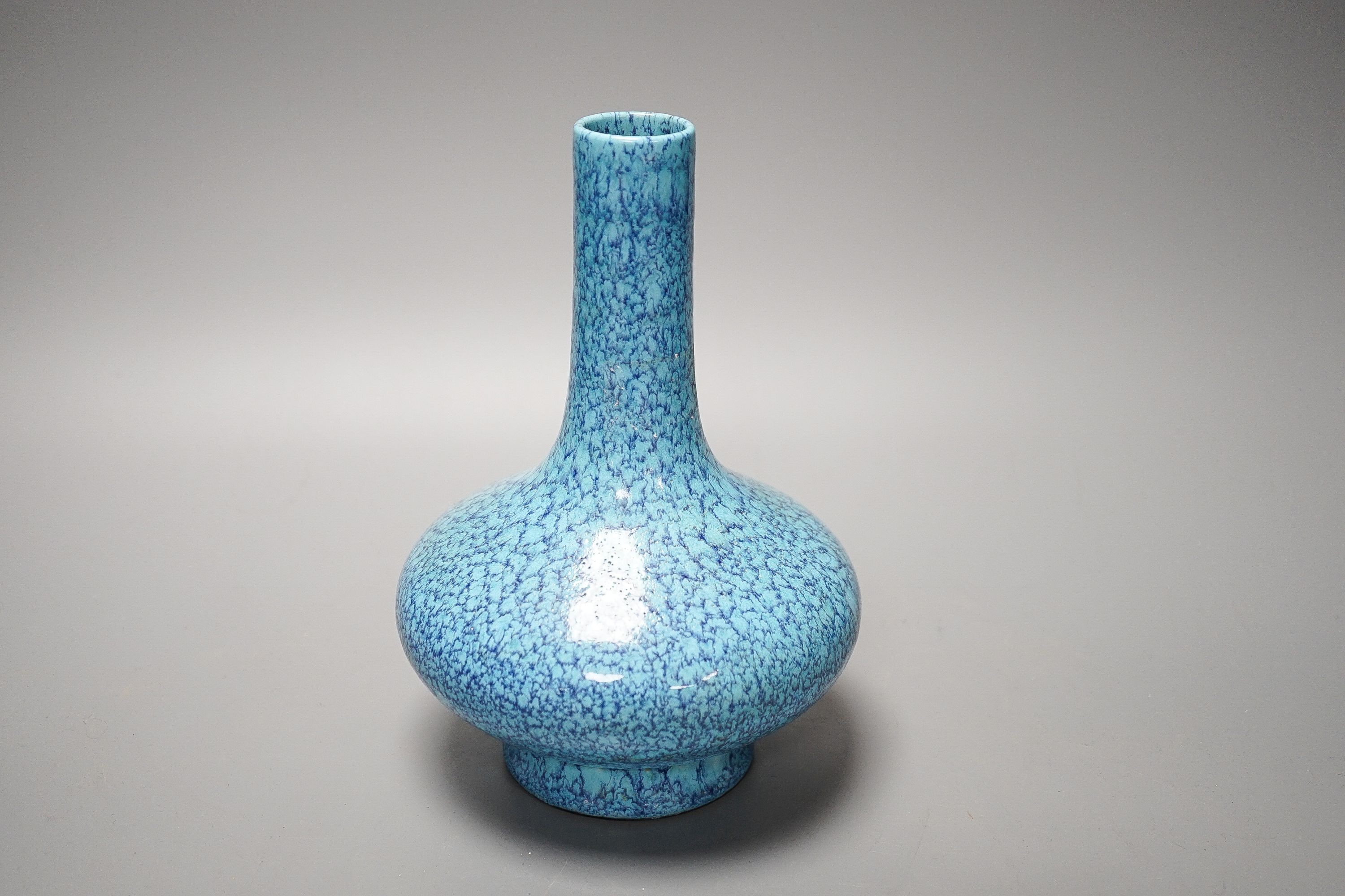 A Chinese robin’s-egg glazed vase 21cm